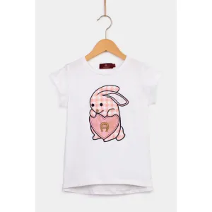 Aigner Kids Girl's Pink Rabbit T-Shirt