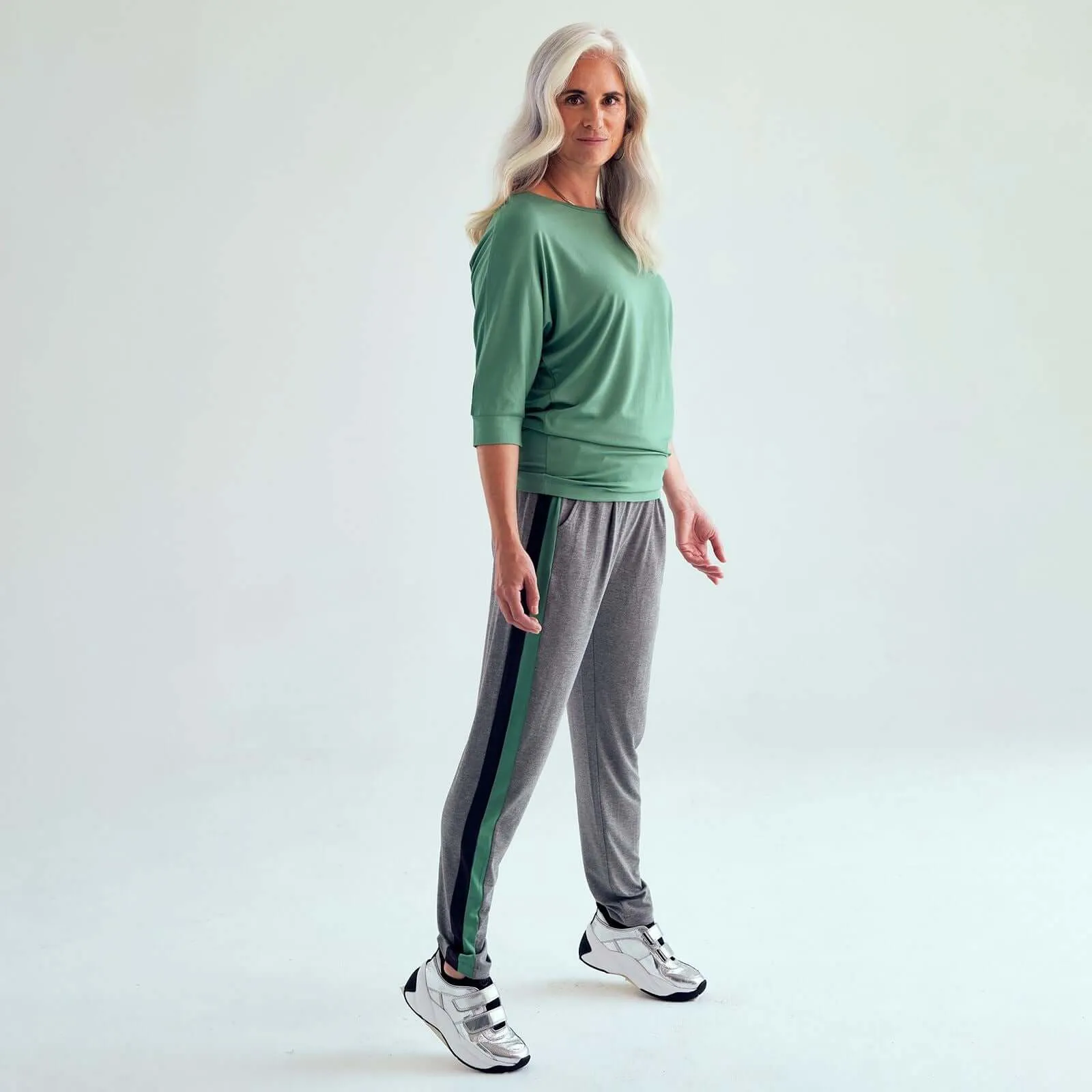 Asquith Grace 3/4 Sleeves Batwing Longline Top