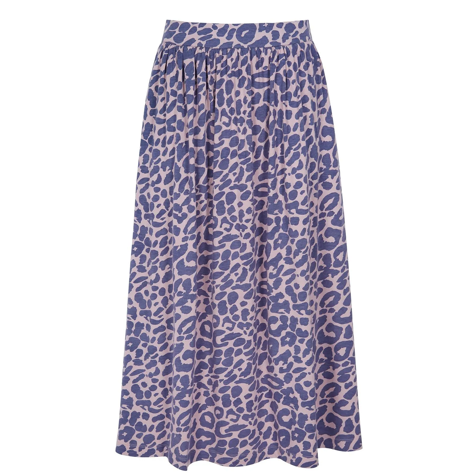 Asquith Side Split Elasticated Waist Cotton Jersey Midi Skirt