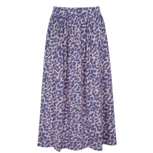 Asquith Side Split Elasticated Waist Cotton Jersey Midi Skirt