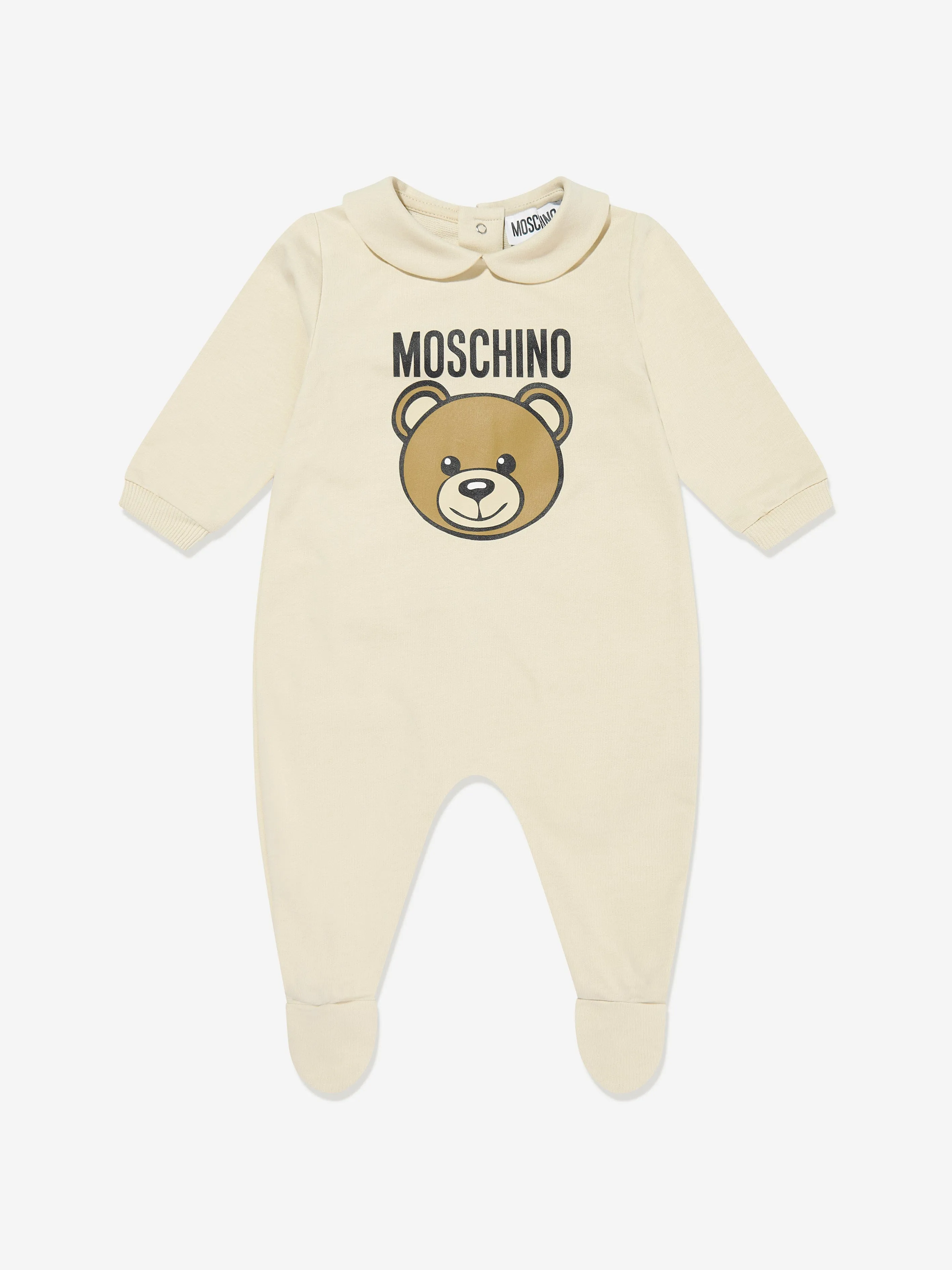 Baby Bear Logo Babygrow Set in Beige