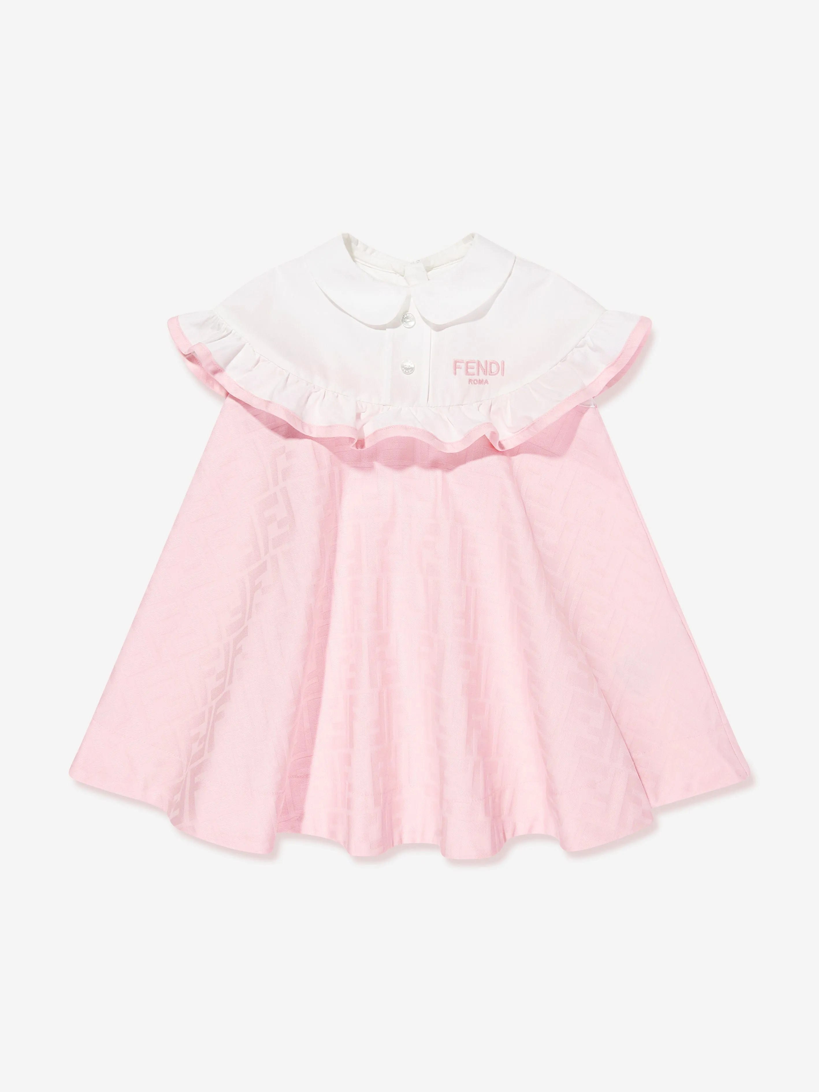 Baby Girls FF Jacquard Logo Dress in Pink