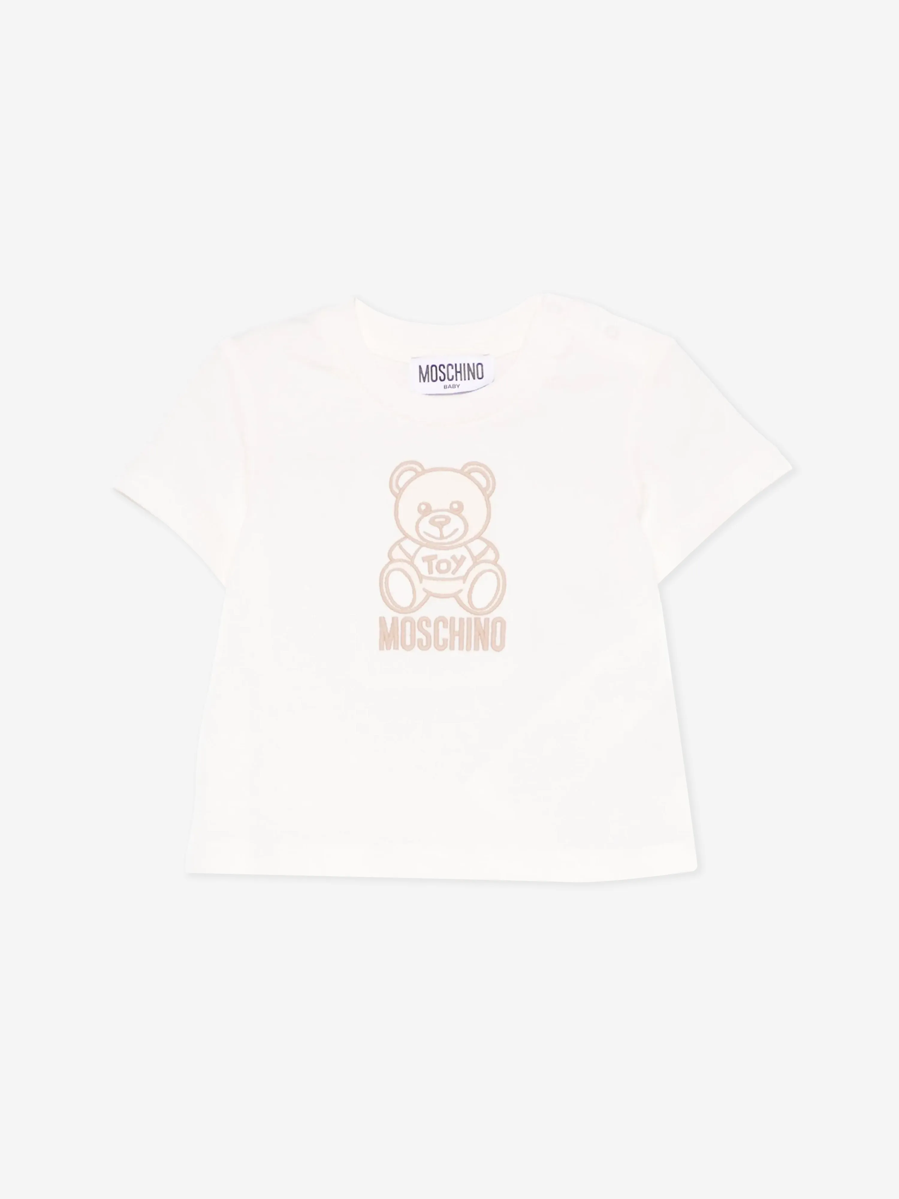 Baby Teddy Bear Logo T-Shirt in Ivory