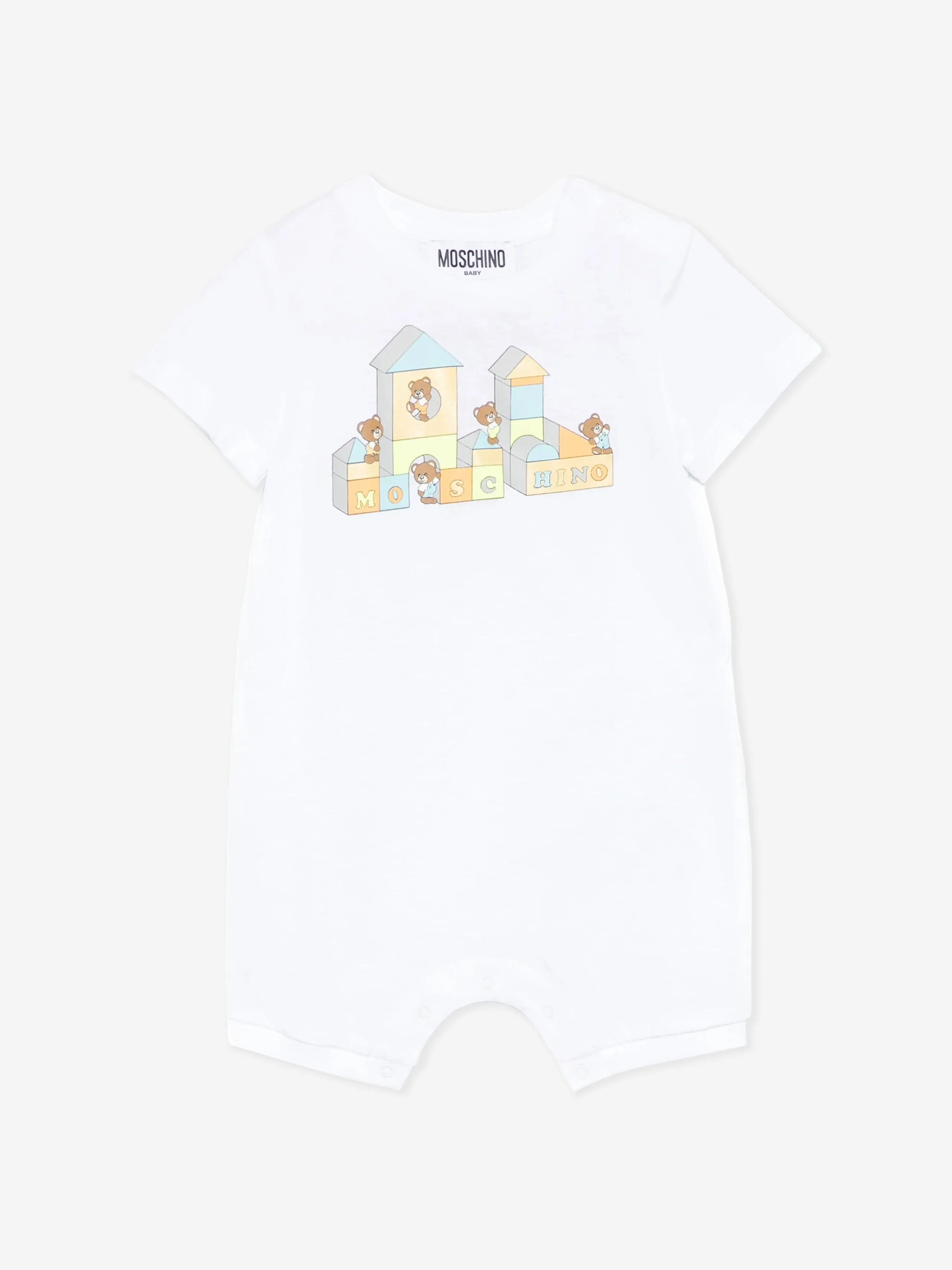 Baby Teddy Bear Romper in White