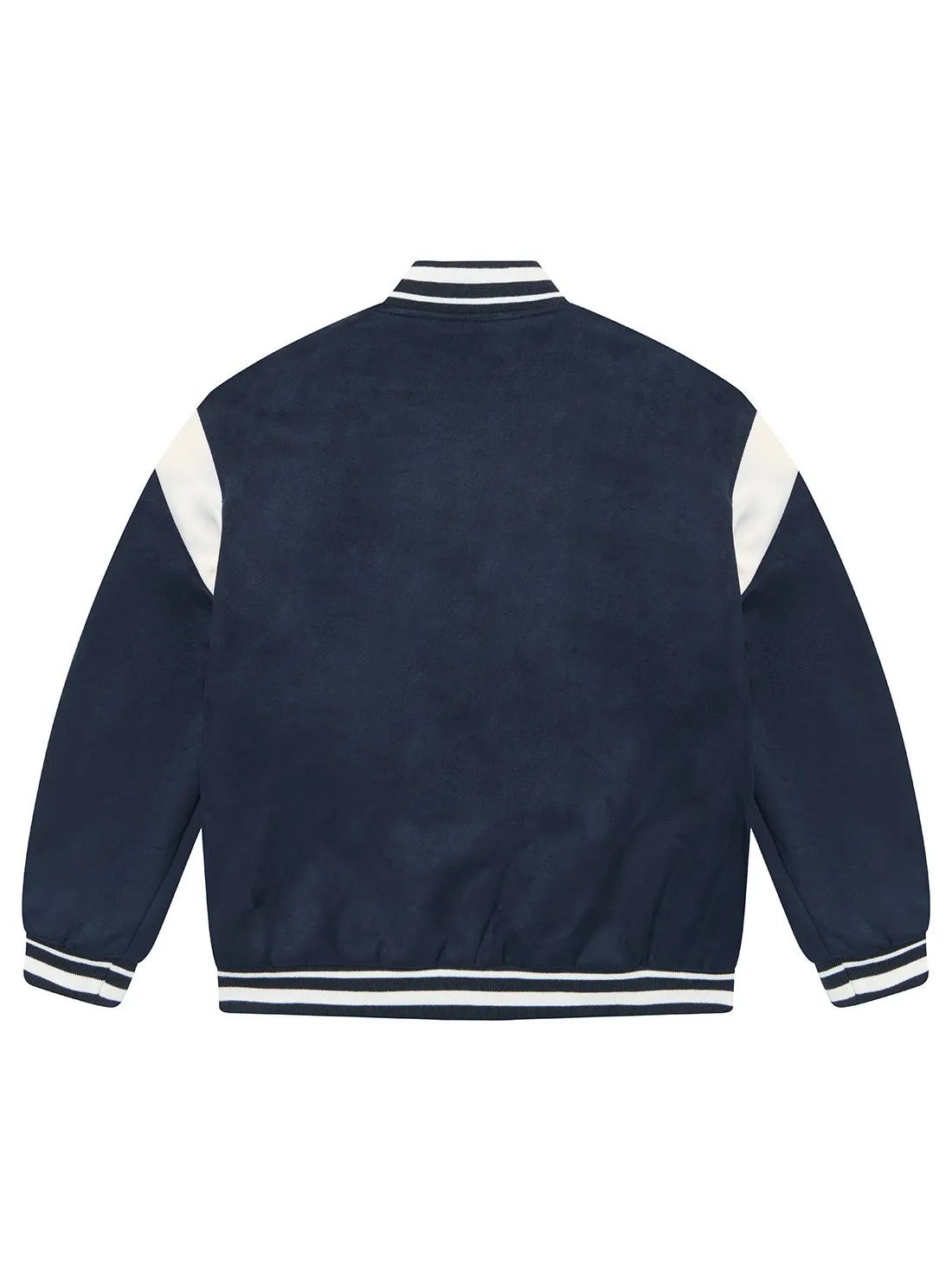 Blue Faux Suede Varsity Jacket (7-16) Guess