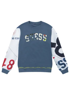 Blue Long Sleeve Active Top (7-16) Guess