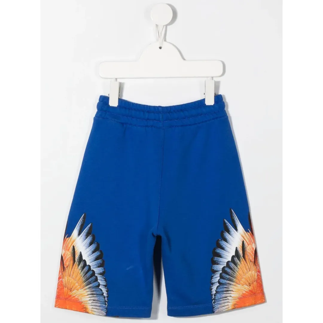 Blue Wings Print Shorts