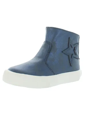 Bobby Girls Faux Leather Shimmer Casual Boots
