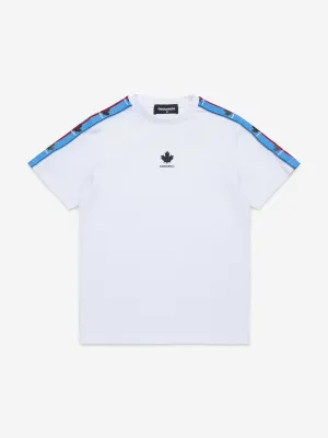 Boys Maple Leaf Logo T-Shirt in White