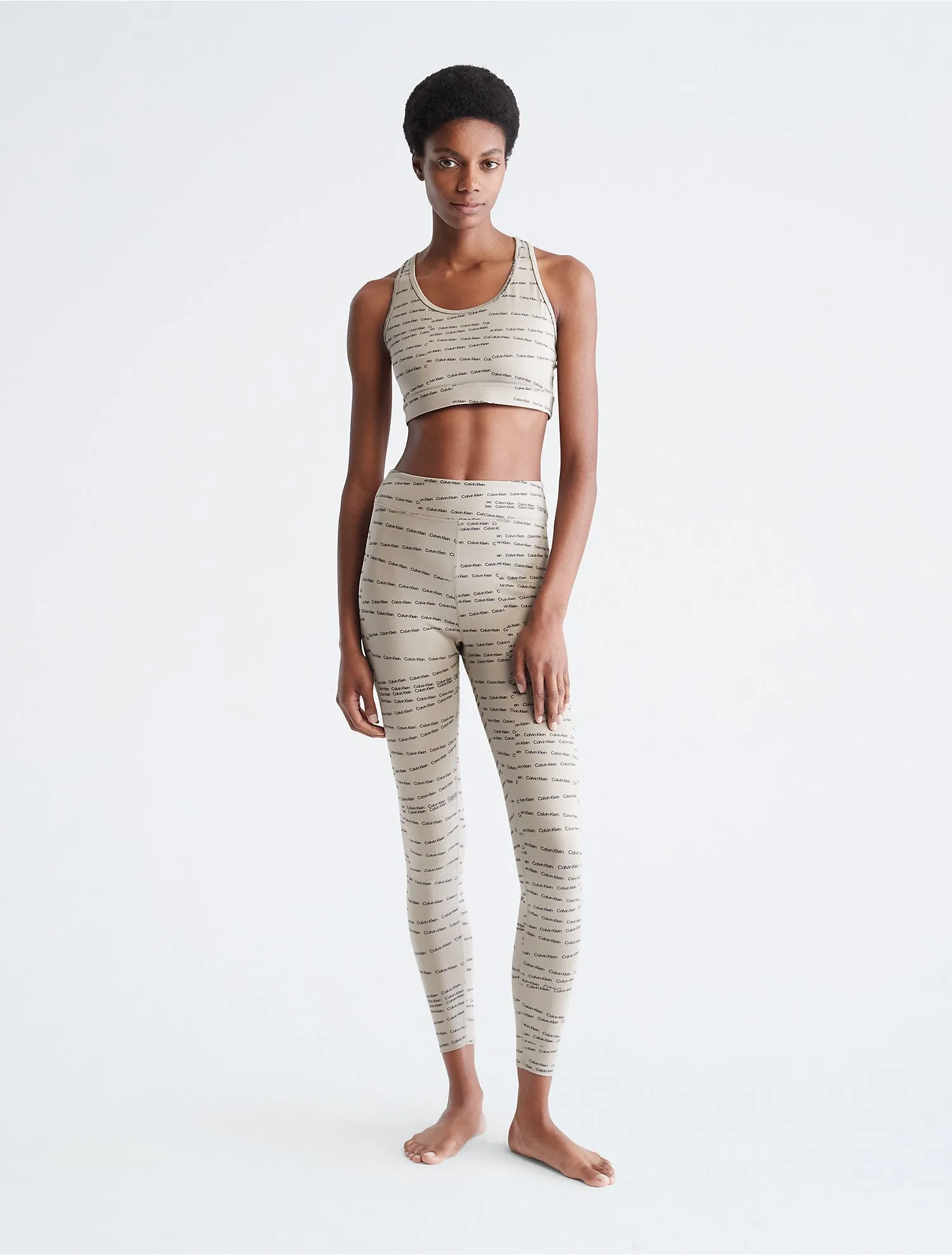 Calvin Klein CK Sport Embossed Icon High Waist Full Length Leggings - Women