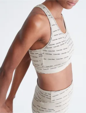 Calvin Klein CK Sport Embossed Icon Medium Impact Sports Bra - Women