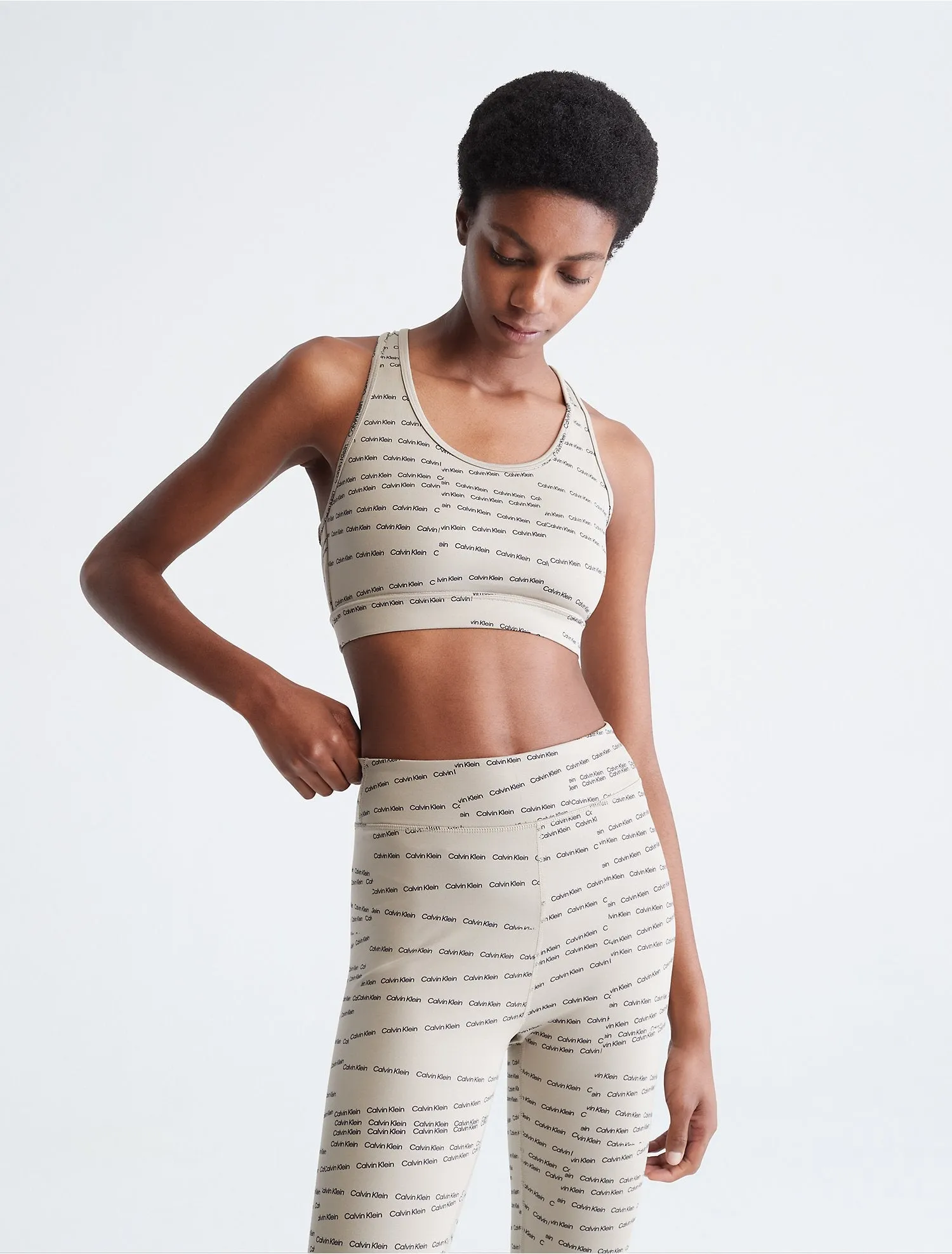Calvin Klein CK Sport Embossed Icon Medium Impact Sports Bra - Women
