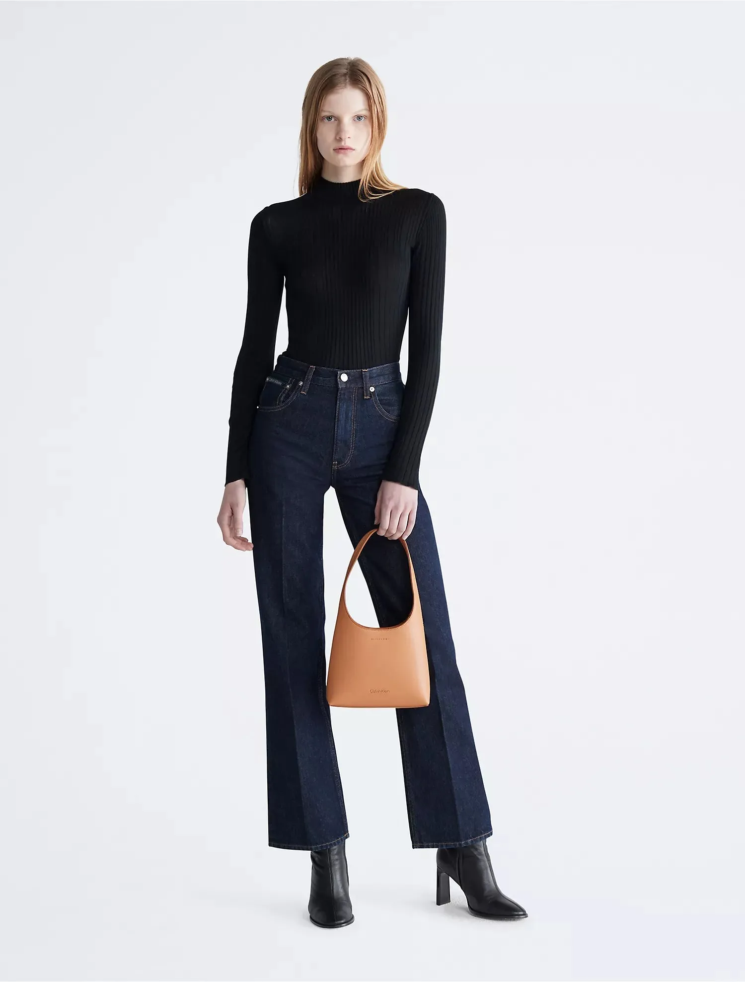 Calvin Klein Elemental Curve Shoulder Bag - Women