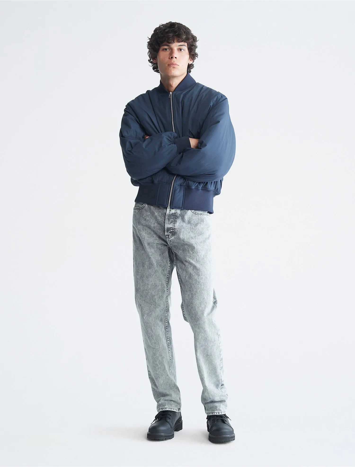 Calvin Klein Matte Zip Bomber Jacket - Men
