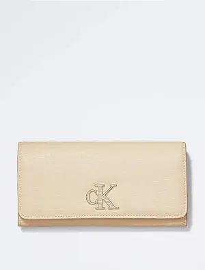 Calvin Klein Monogram Logo Longfold Wallet - Women