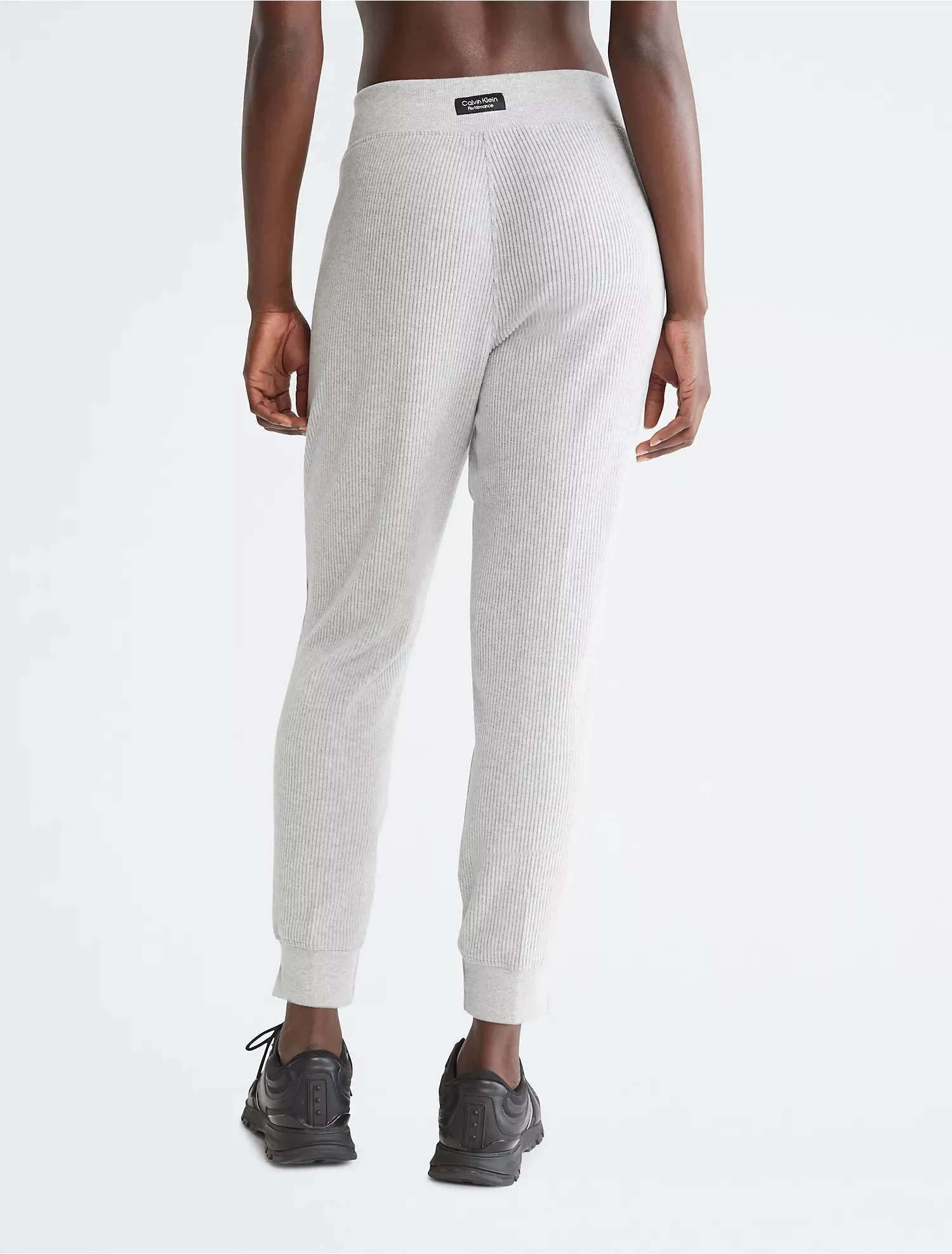 Calvin Klein Performance Ribbed High Waist Pleated Joggers - Women