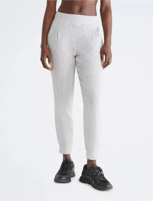 Calvin Klein Performance Ribbed High Waist Pleated Joggers - Women