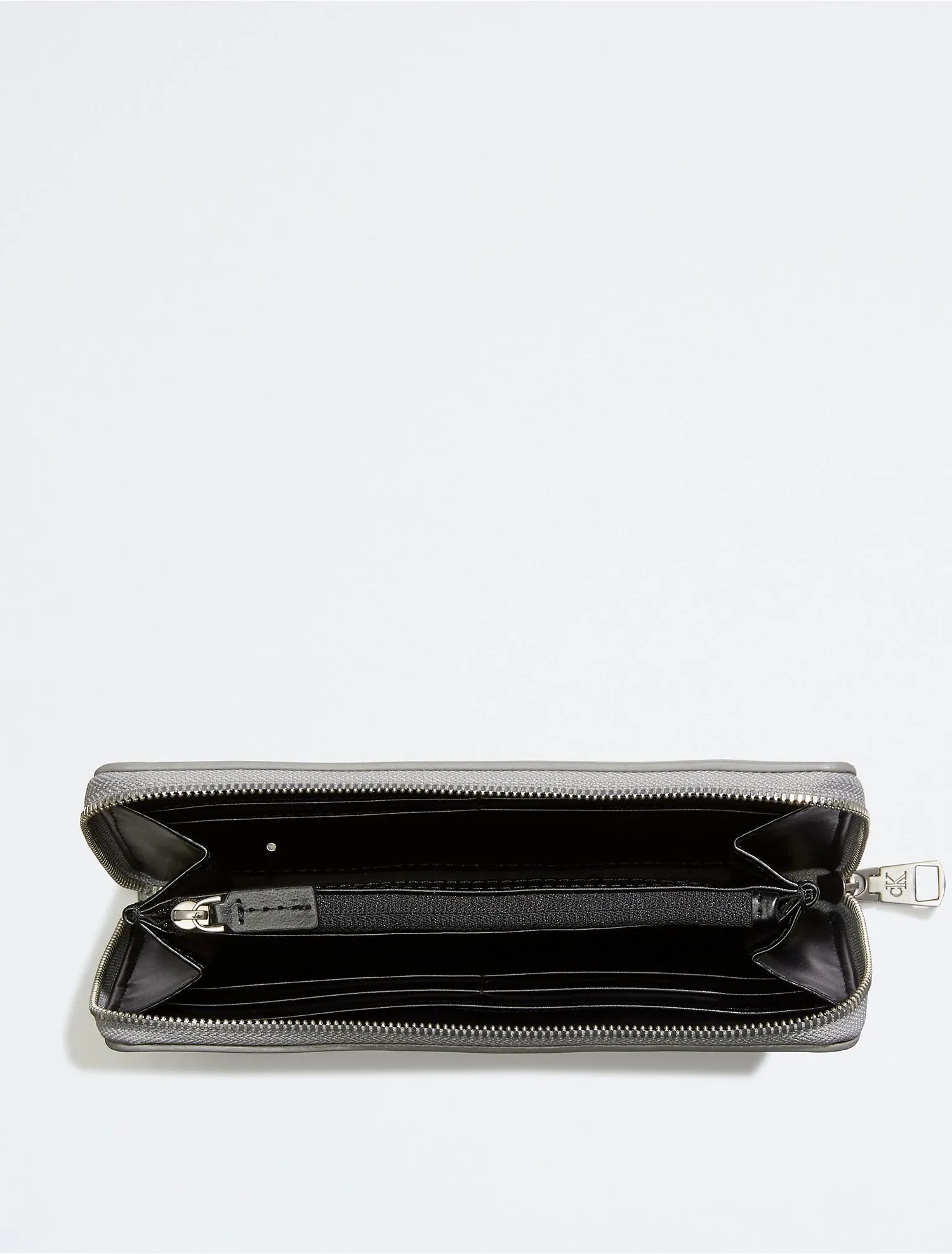 Calvin Klein Sculpted Monogram Large Zip Wallet - Women