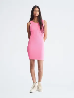 Calvin Klein Slub Ribbed Strappy Mini Dress - Women