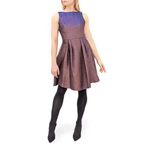 Coast Blue & Copper Glitter Effect Dress