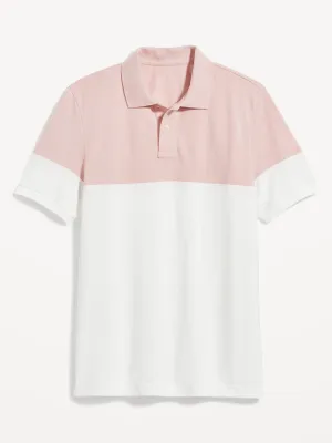 Color-block Classic Fit Pique Polo For Men