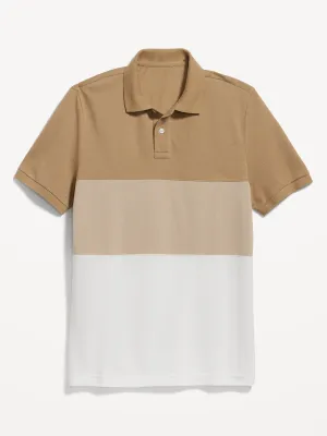 Color-Block Classic Fit Pique Polo for Men