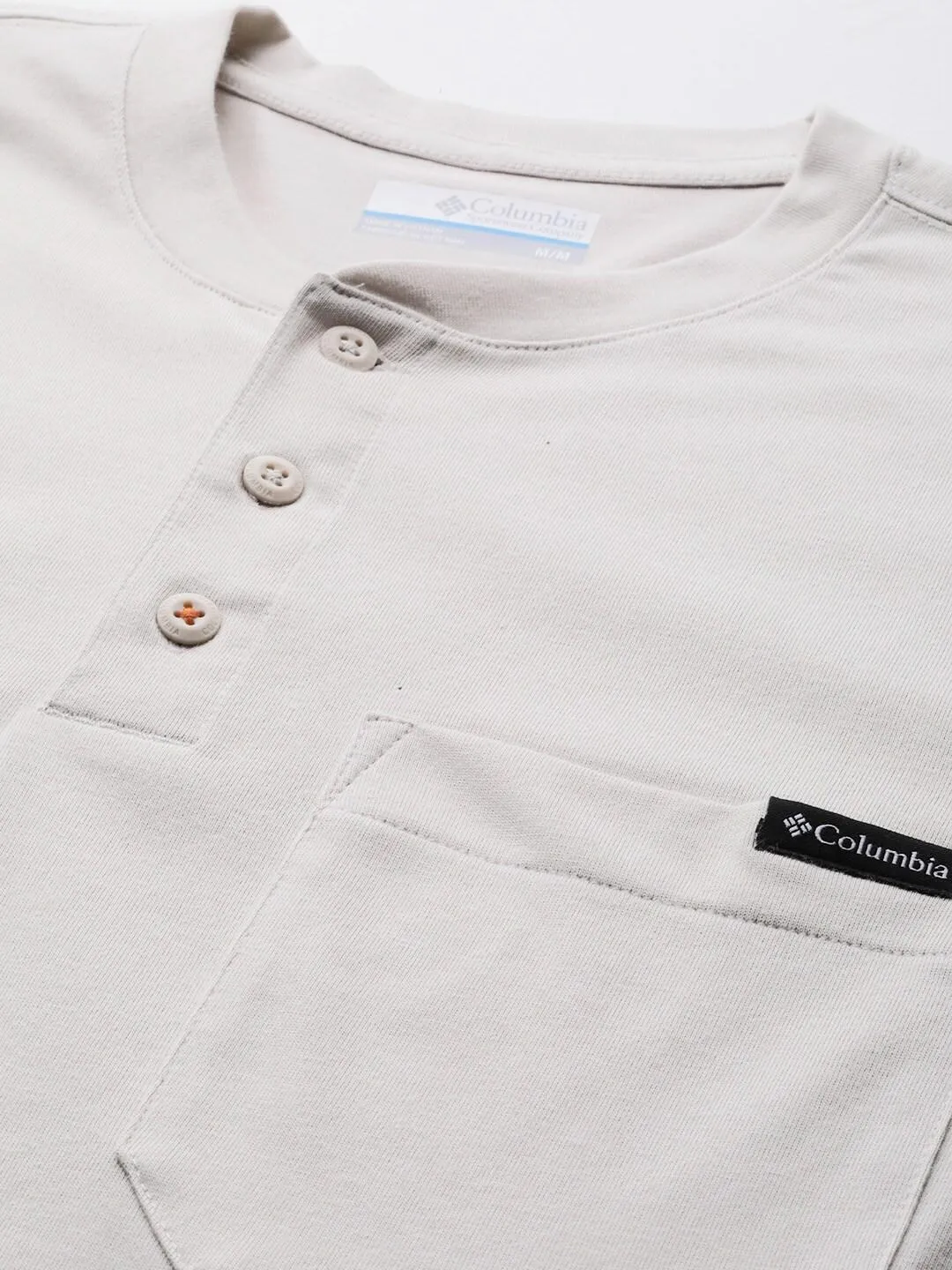 Columbia Men Beige Landroamer Henley Tshirt