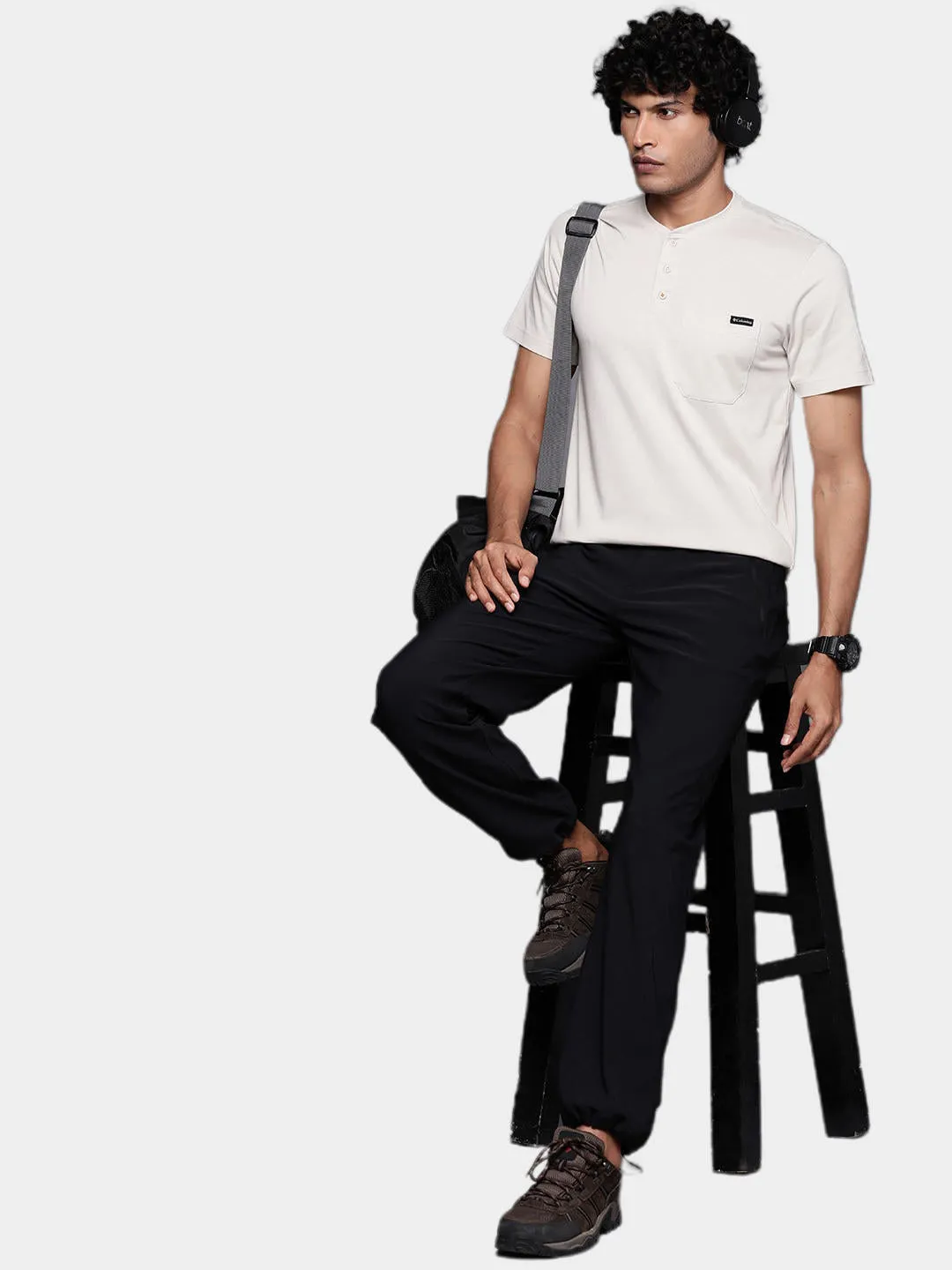 Columbia Men Beige Landroamer Henley Tshirt