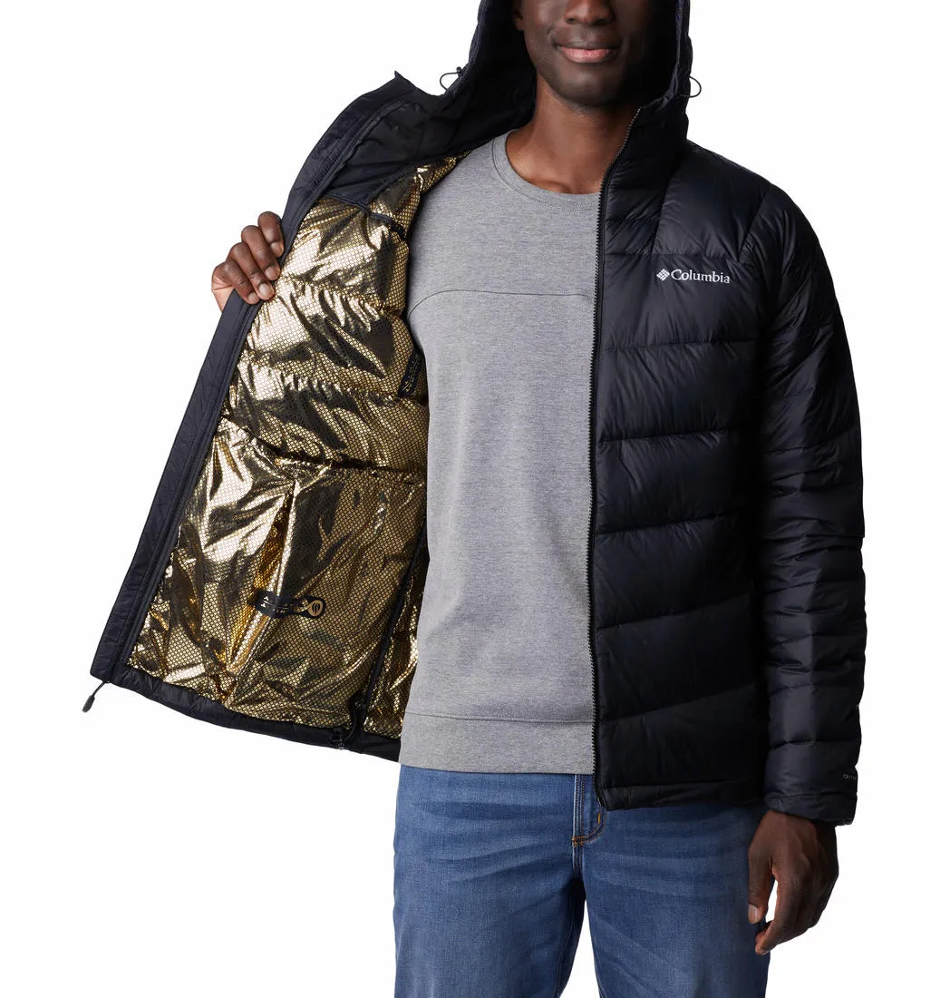 Columbia Men Black Omni-Heat Infinity Centennial Creek II Hooded Down Jacket