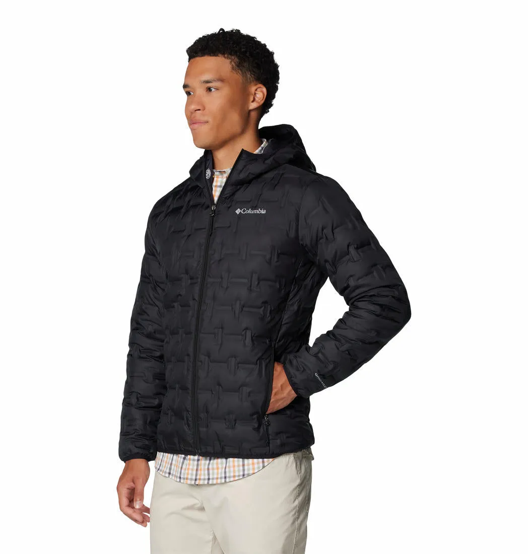 Columbia Men Black Omni-Heat Reflective Delta Ridge II Hooded Down Jacket