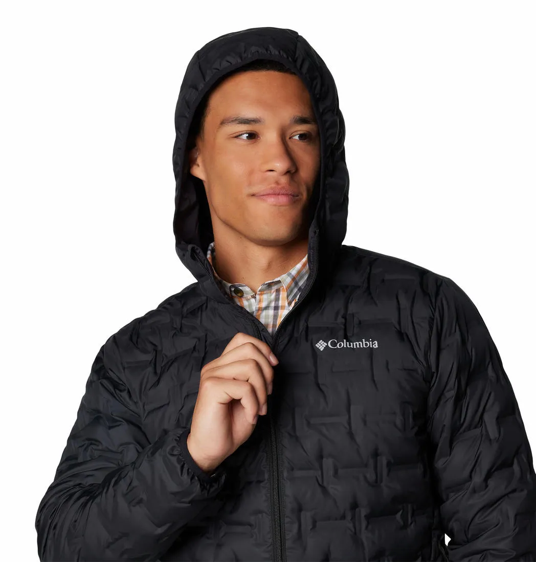 Columbia Men Black Omni-Heat Reflective Delta Ridge II Hooded Down Jacket