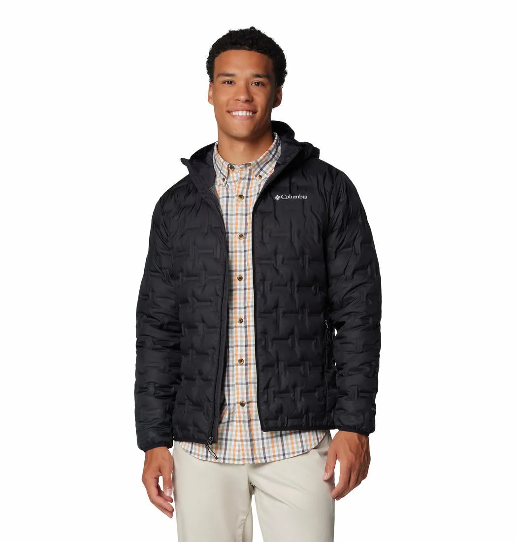 Columbia Men Black Omni-Heat Reflective Delta Ridge II Hooded Down Jacket