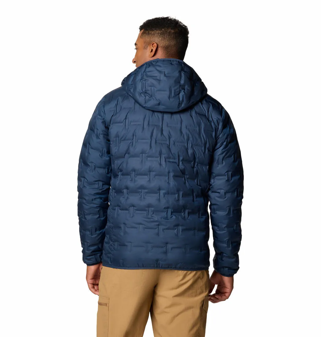 Columbia Men Blue Omni-Heat Reflective Delta Ridge II Hooded Down Jacket