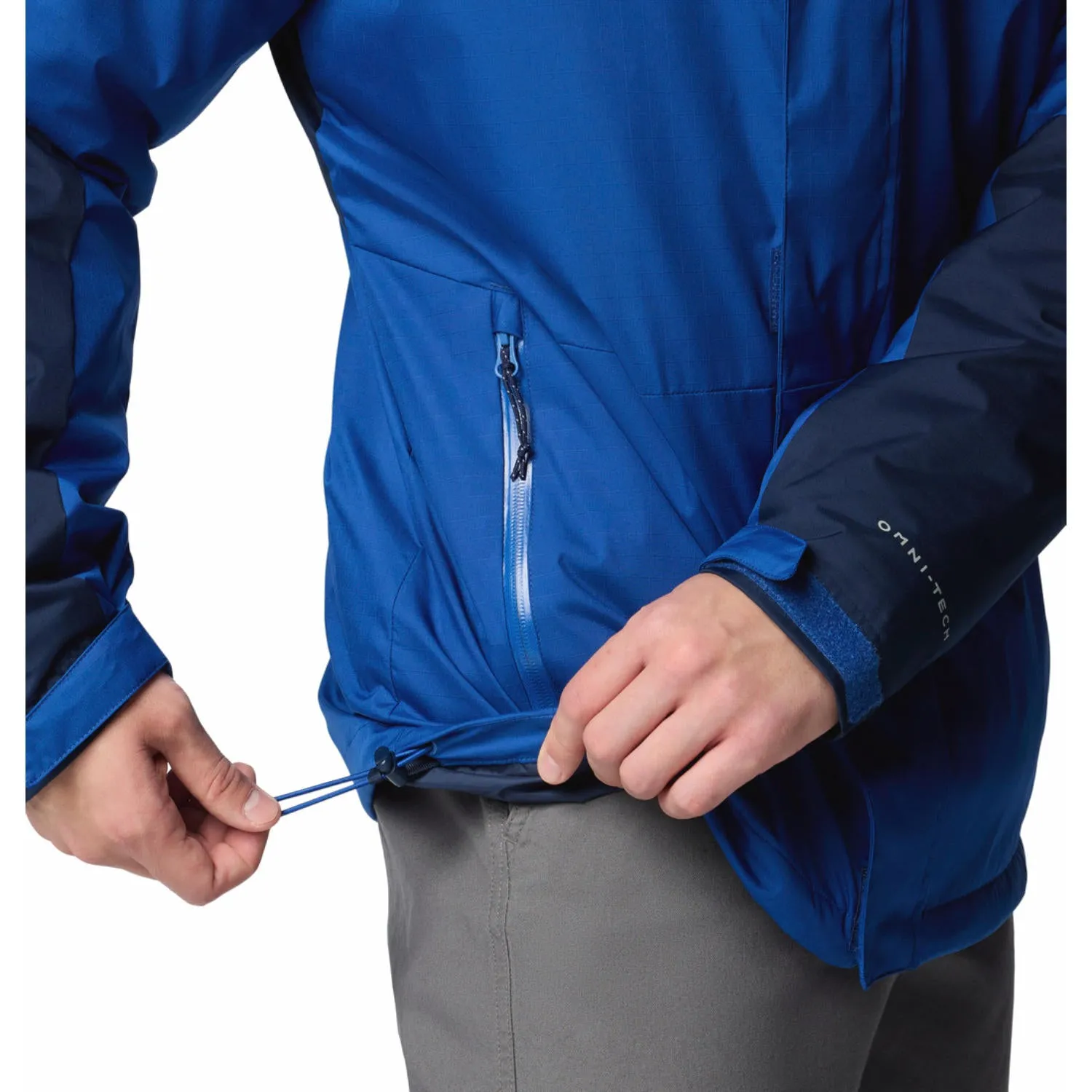Columbia Men Blue Omni-Heat Reflective Point Park Inetrchangeable Jacket