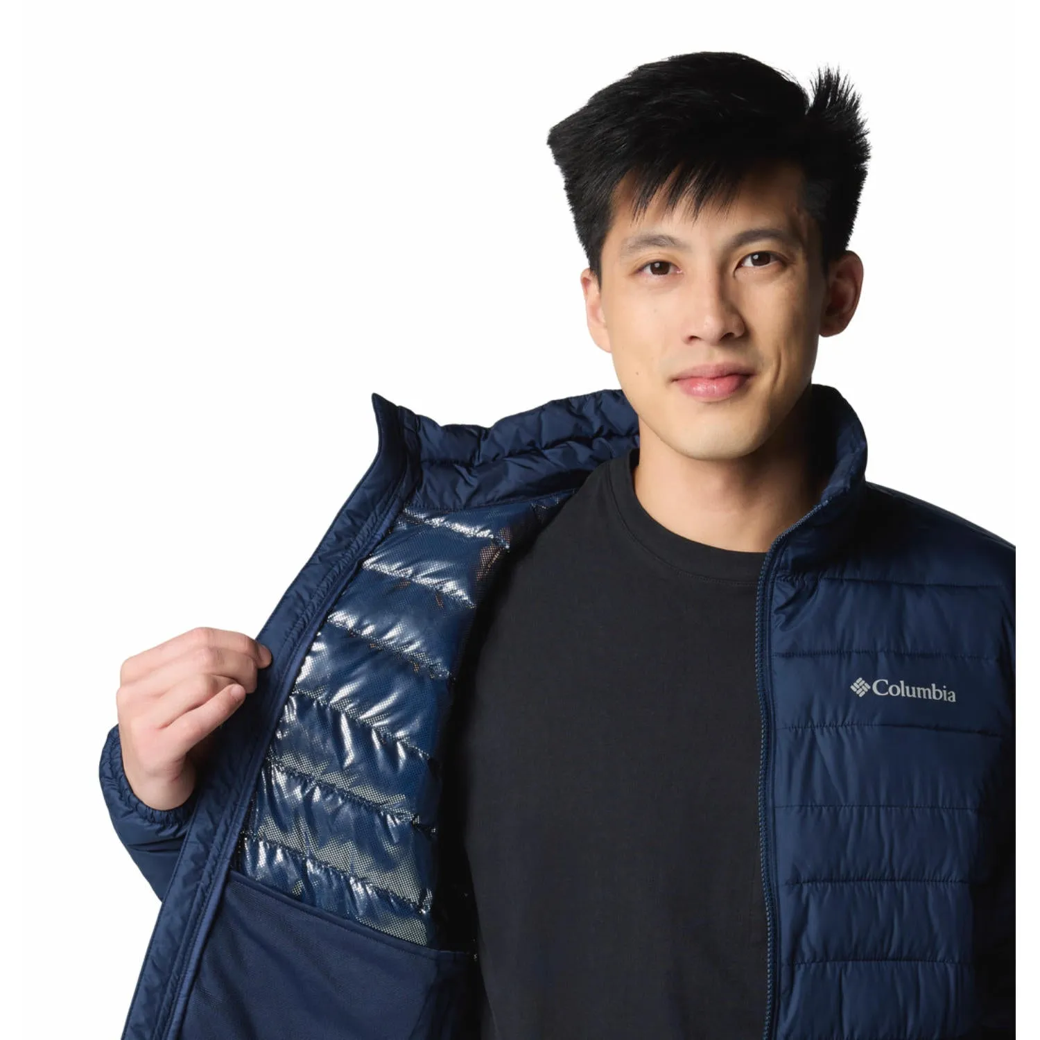 Columbia Men Blue Omni-Heat Reflective Point Park Inetrchangeable Jacket