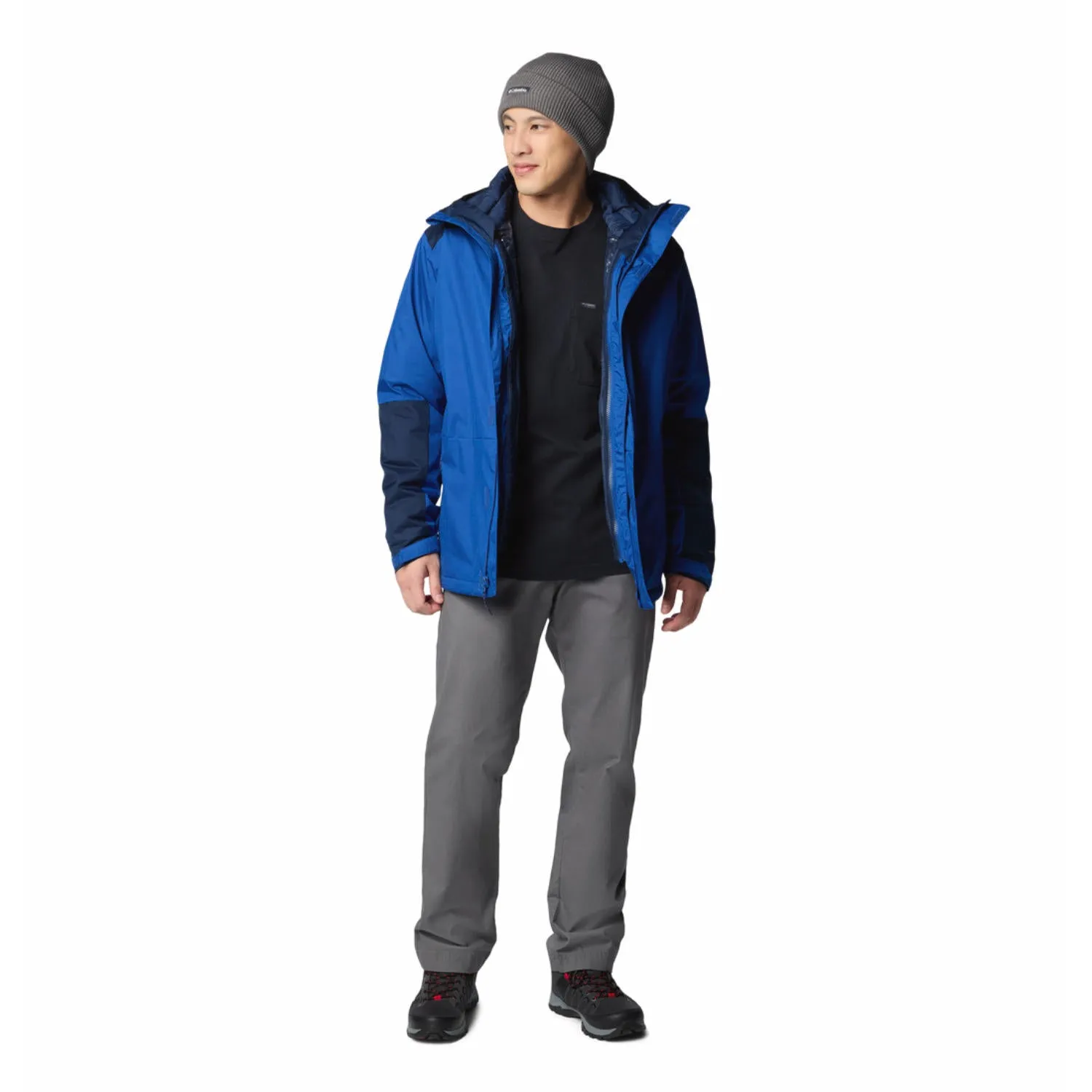 Columbia Men Blue Omni-Heat Reflective Point Park Inetrchangeable Jacket