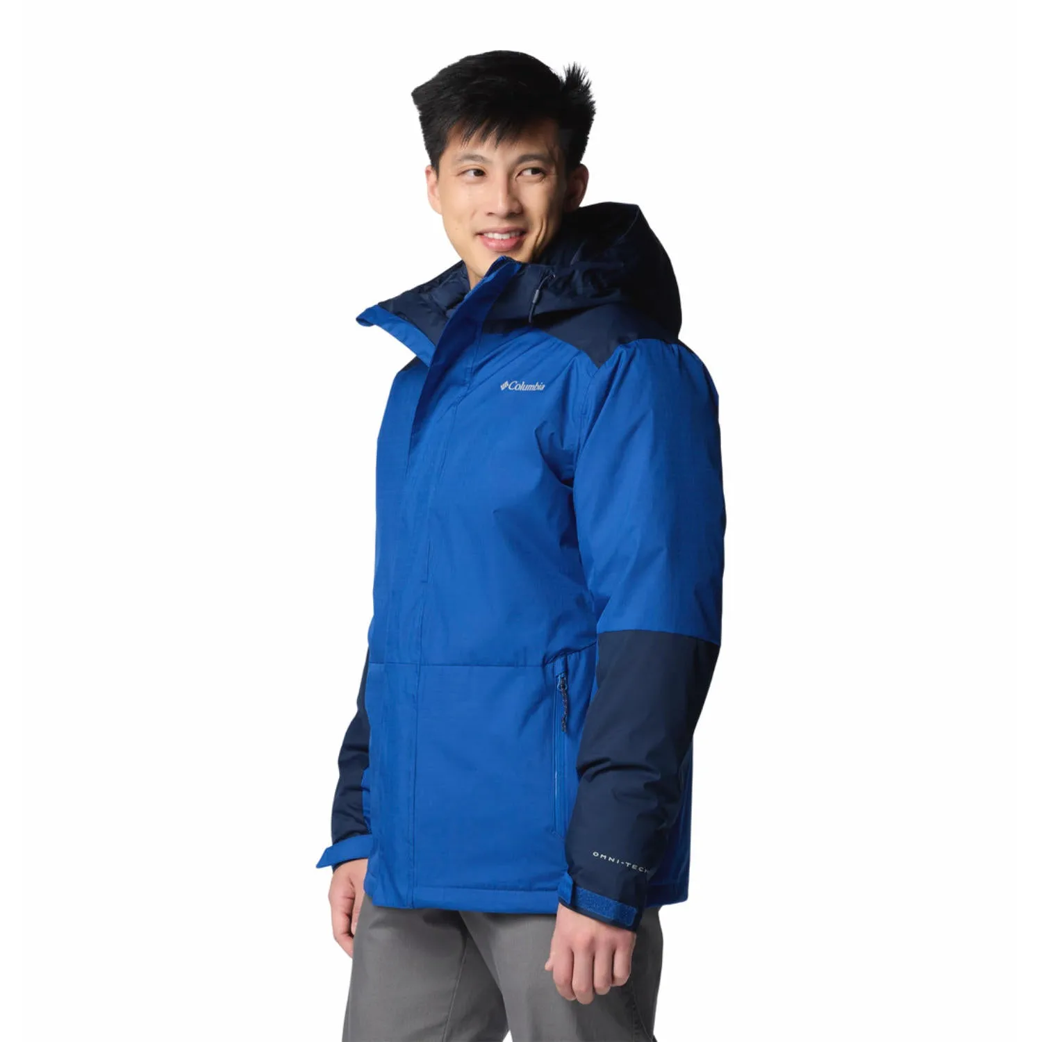 Columbia Men Blue Omni-Heat Reflective Point Park Inetrchangeable Jacket