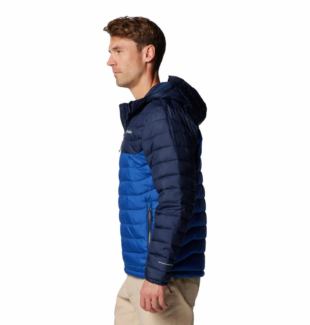 Columbia Men Blue Omni-Heat Reflective Powder Lite II Hooded Jacket