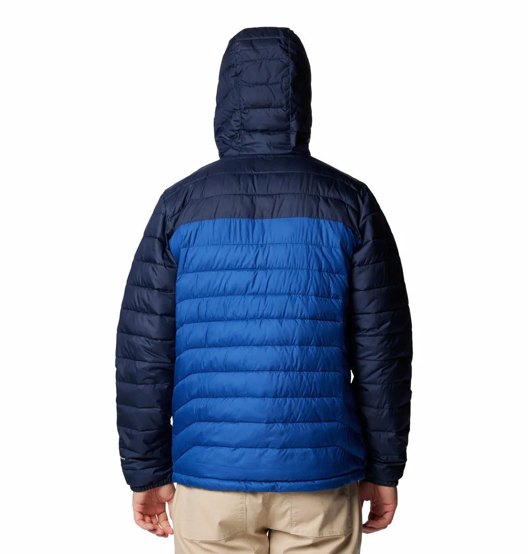 Columbia Men Blue Omni-Heat Reflective Powder Lite II Hooded Jacket