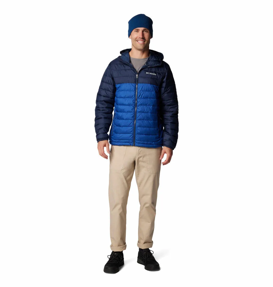 Columbia Men Blue Omni-Heat Reflective Powder Lite II Hooded Jacket