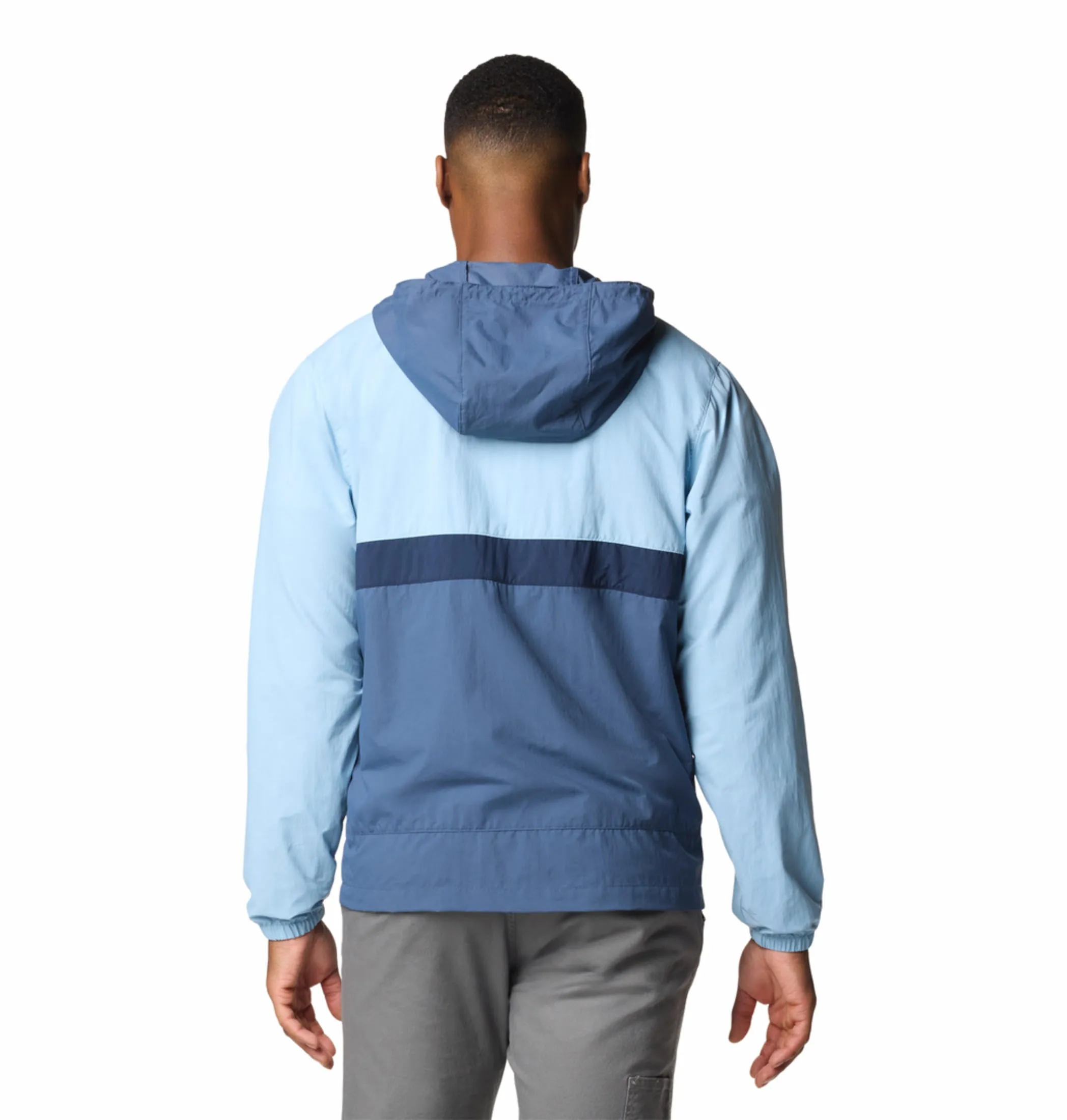 Columbia Men Blue Omni-Shade Spire Valley Hooded Windbreaker Jacket