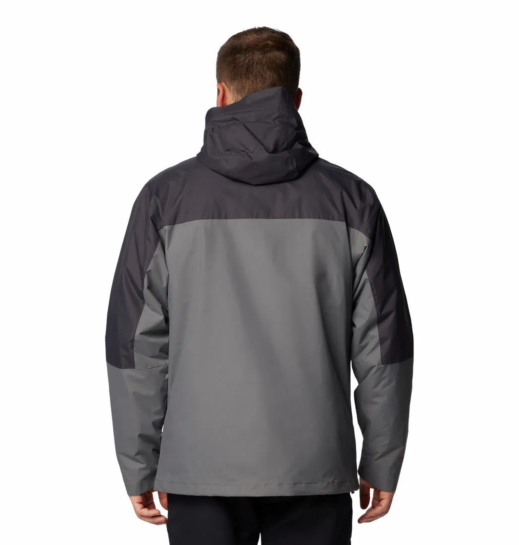 Columbia Men Grey Omni-Tech Tunnel Falls II Inetrchangeable Jacket