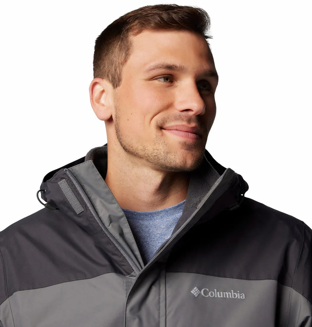 Columbia Men Grey Omni-Tech Tunnel Falls II Inetrchangeable Jacket