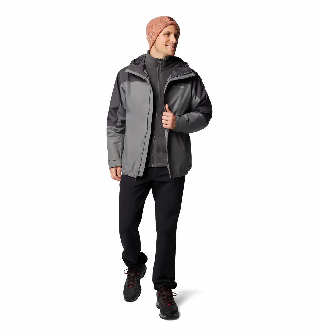 Columbia Men Grey Omni-Tech Tunnel Falls II Inetrchangeable Jacket