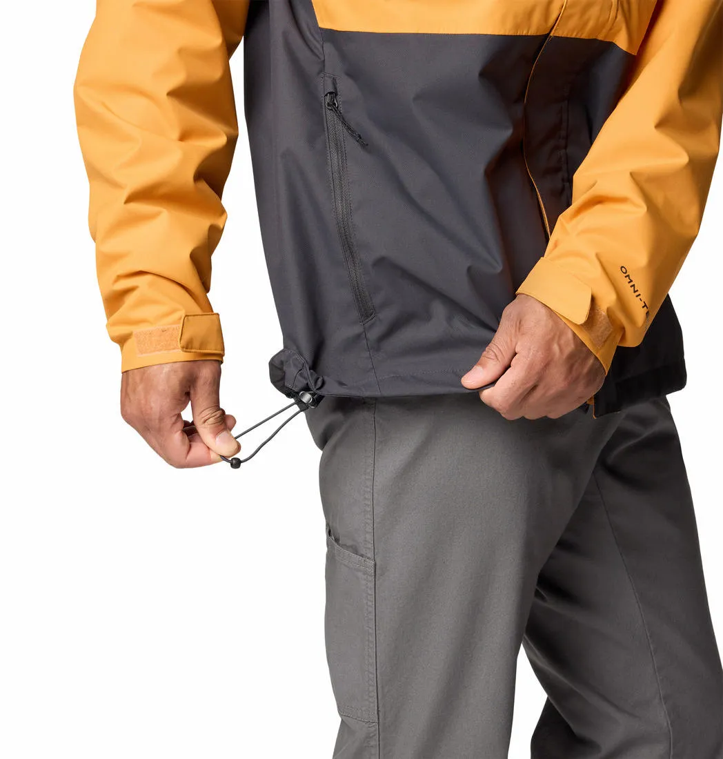Columbia Men Orange Omni-Tech Hikebound II Waterproof Rain Jacket