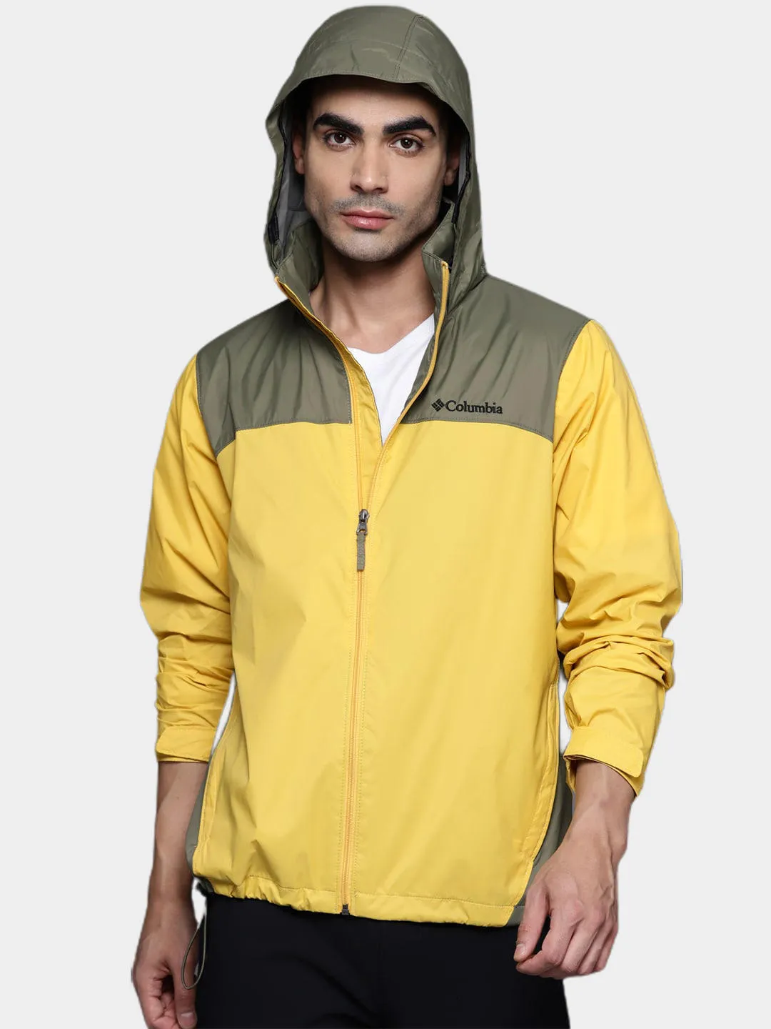 Columbia Men Yellow Omni-Shield Glennaker Lake Rain Waterproof Rain Jacket