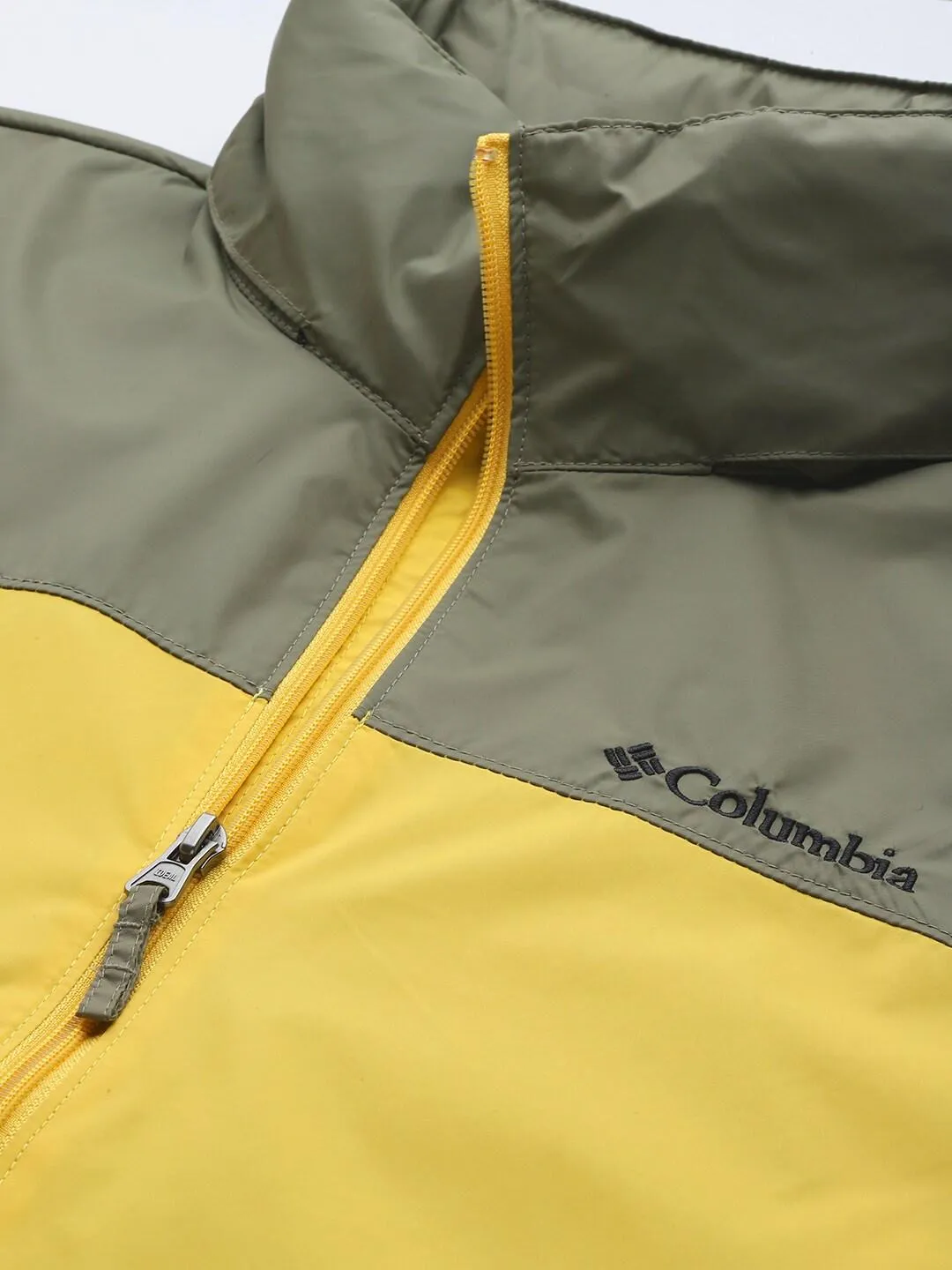 Columbia Men Yellow Omni-Shield Glennaker Lake Rain Waterproof Rain Jacket