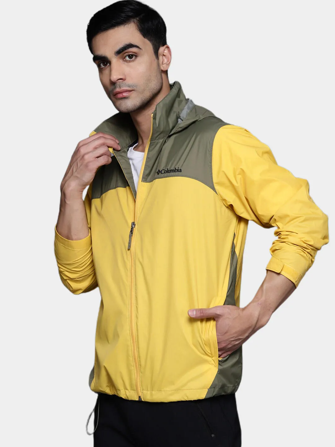 Columbia Men Yellow Omni-Shield Glennaker Lake Rain Waterproof Rain Jacket