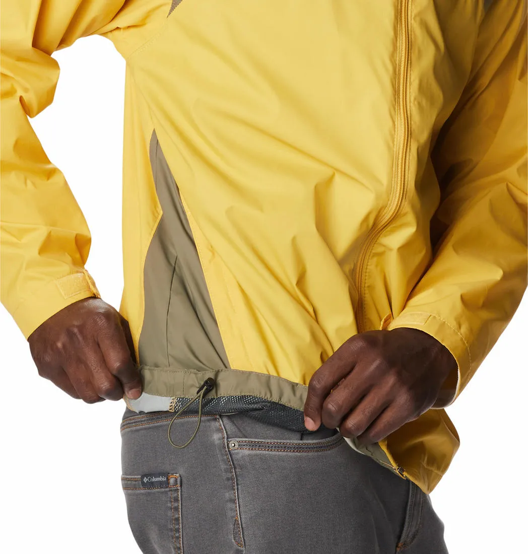 Columbia Men Yellow Omni-Shield Glennaker Lake Rain Waterproof Rain Jacket