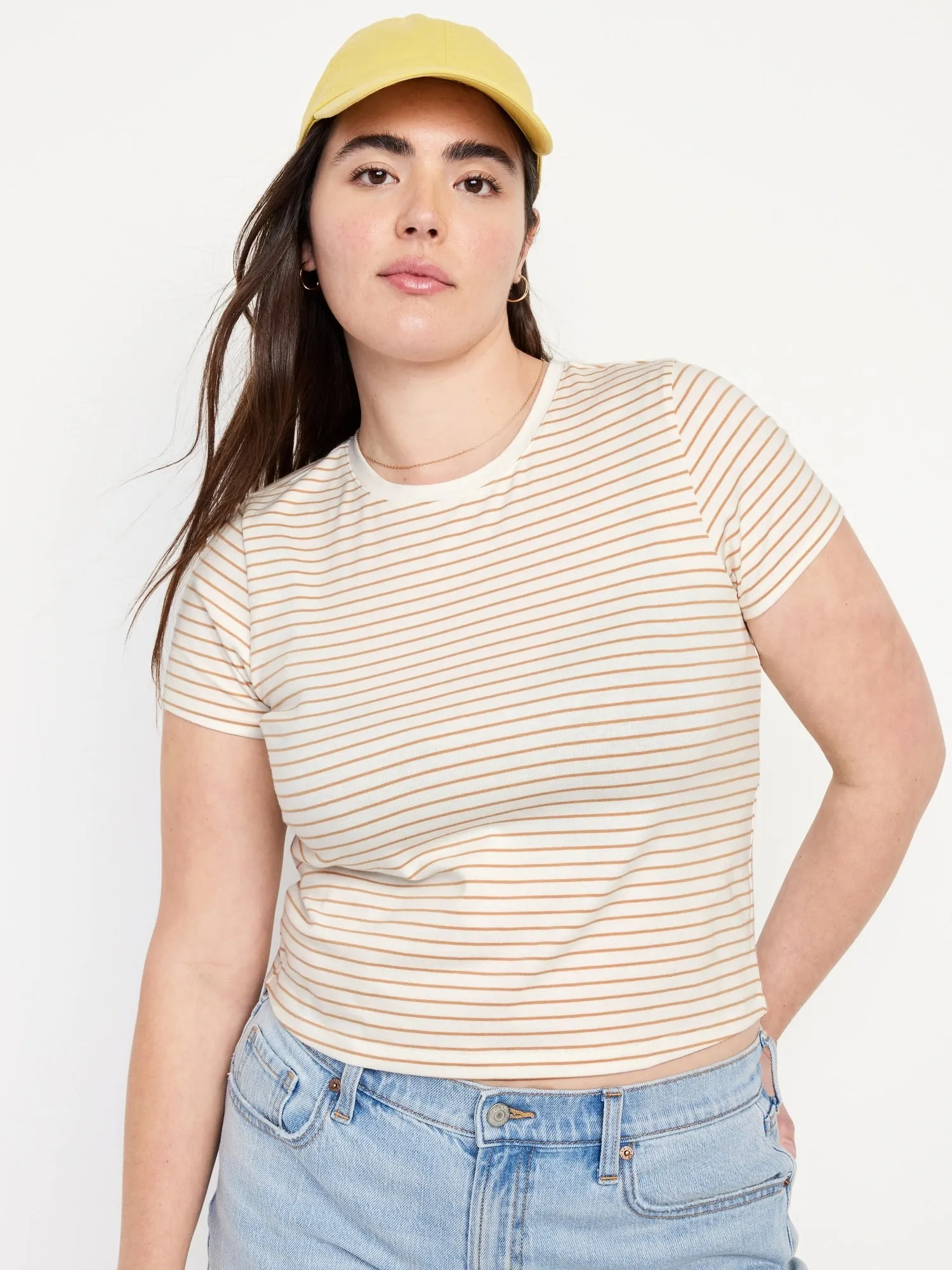 Cropped Slim-Fit T-Shirt for Women